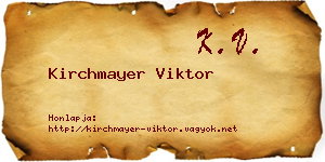 Kirchmayer Viktor névjegykártya