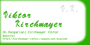 viktor kirchmayer business card